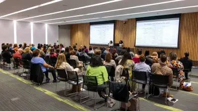Wake Tech faculty and staff members participated in a Wake Invests in Women Collective Conversation event focused on artificial intelligence in the workplace.