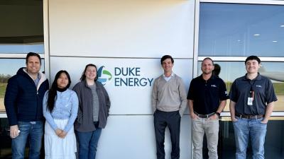 Wake Tech students with Duke Energy aerial team