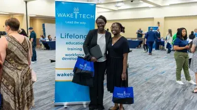 One of the hundreds of people who attended Wake Tech's Job Fair