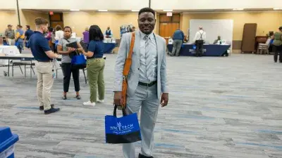 One of the hundreds of people who attended Wake Tech's Job Fair