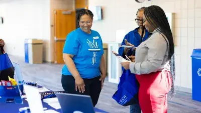 One of the hundreds of people who attended Wake Tech's Job Fair