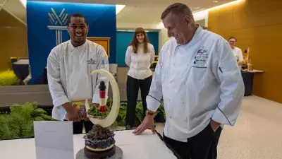 Wake Tech students won 31 medals for artistic chocolate and sugar showpieces and elaborate wedding cakes at the North Carolina American Culinary Federation competition.