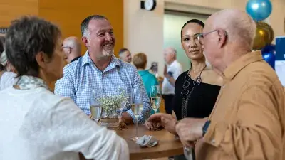 Members of Culinary Team USA prepare dishes for a fundraising dinner at Wake Tech that will help pay for expenses during the team's trip to Germany for the 2028 Culinary Olympics.