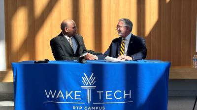 Wake Tech and N.C. A&T University Sign Technology Education Partnership