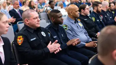 Fifteen cadets graduated from Wake Tech's Basic Law Enforcement Training Academy on May 20, 2025. (Court Johnson/Wake Tech)