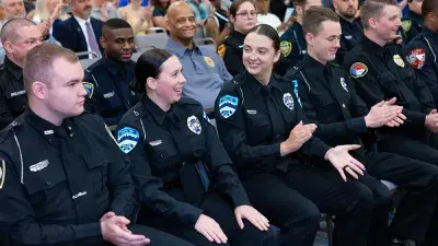 Fifteen cadets graduated from Wake Tech's Basic Law Enforcement Training Academy on May 20, 2025. (Court Johnson/Wake Tech)