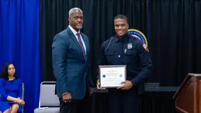 Fifteen cadets graduated from Wake Tech's Basic Law Enforcement Training Academy on May 20, 2025. (Court Johnson/Wake Tech)