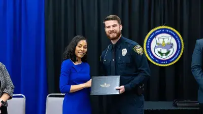 Fifteen cadets graduated from Wake Tech's Basic Law Enforcement Training Academy on May 20, 2025. (Court Johnson/Wake Tech)