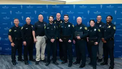 Fifteen cadets graduated from Wake Tech's Basic Law Enforcement Training Academy on May 20, 2025. (Court Johnson/Wake Tech)
