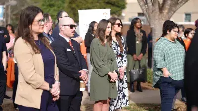 Image of students celebrating the reopening of Building C on the Southern Wake Campus, marking a major milestone in expanding innovative, STEM focused learning spaces for students.