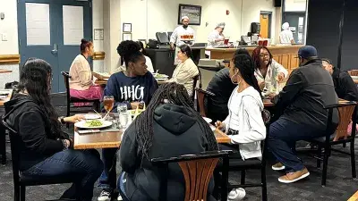 Wake Tech Culinary Arts students prepare meals in the Southern Wake Campus kitchen.