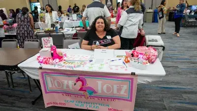 Dozens of entrepreneurs who graduated from the LaunchWakeCounty program showcased their products and services at an Alumni Vendor Expo at Wake Tech. (Michelle Fauver/Wake Tech)