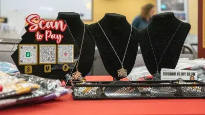 Dozens of entrepreneurs who graduated from the LaunchWakeCounty program showcased their products and services at an Alumni Vendor Expo at Wake Tech. (Michelle Fauver/Wake Tech)