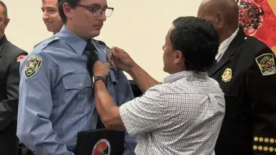 Twenty cadets graduated from the Career in a Year Fire Academy, a partnership between Wake Tech and Wake County, on June 18, 2025.