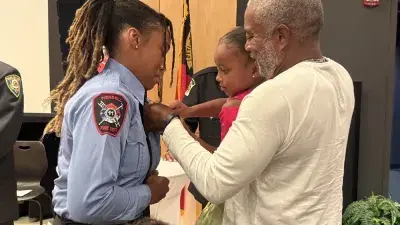 Twenty cadets graduated from the Career in a Year Fire Academy, a partnership between Wake Tech and Wake County, on June 18, 2025.