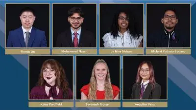 Image shows Wake Tech students selected as recipients of Goodnight Transfer Scholarship at N.C. State 
