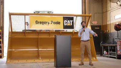 Wake Tech President Dr. Scott Ralls speaks about the college's apprenticeship partnership with Gregory Poole Equipment Co.
