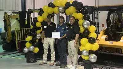 Gregory Poole apprentices gather with family and friends for a graduation ceremony.