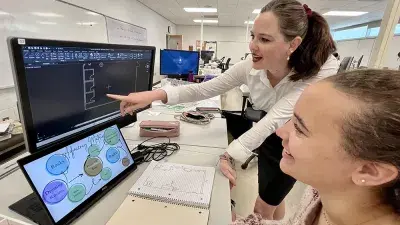 Interior Design students work on plans for a Wake County nonprofit.