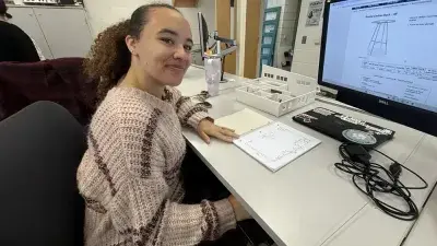 Interior Design students work on plans for a Wake County nonprofit.