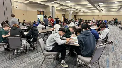 More than 200 of the area's brightest middle and high school students competed in the annual North Carolina Regional Math Contest.