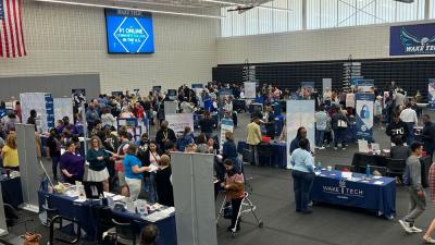 Wake Tech students and staff show off Scott Northern Wake Campus during the college's Open House.