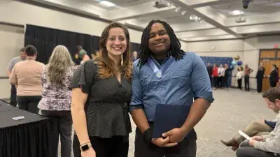 Wake Tech President Dr. Scott Ralls speaks to students who completed the non-degree Emergency Medical Technician–Paramedic program.