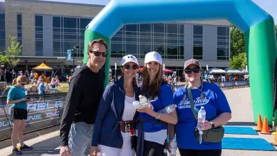 Wake Tech President Dr. Scott Ralls thanks sponsors and supporters of Reach, Rally & Run.
