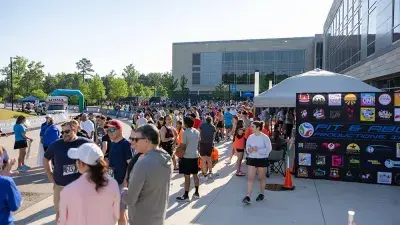 Wake Tech President Dr. Scott Ralls thanks sponsors and supporters of Reach, Rally & Run.