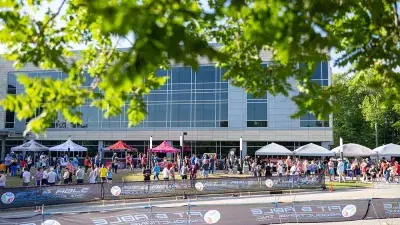Wake Tech President Dr. Scott Ralls thanks sponsors and supporters of Reach, Rally & Run.