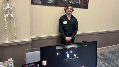 Wake Tech students show off their original video games at the Simulation and Game Development annual student showcase.