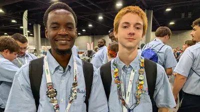 A Wake Tech student celebrates at SkillsUSA Nationals.