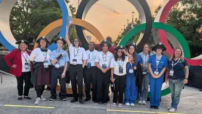 A Wake Tech student celebrates at SkillsUSA Nationals.