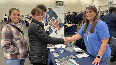 Prospective Wake Tech students attend the 2025 Spring Open House.