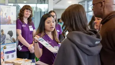 People line up to attend Wake Tech's Spring 2026 Open House.