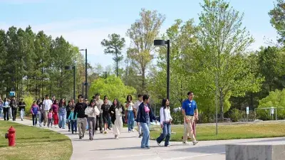 People line up to attend Wake Tech's Spring 2026 Open House.