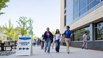 People line up to attend Wake Tech's Spring 2026 Open House.