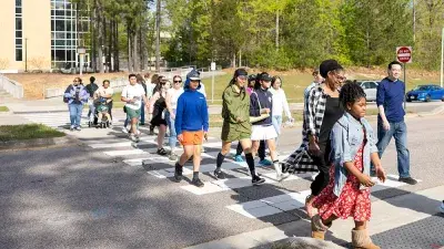 People line up to attend Wake Tech's Spring 2026 Open House.