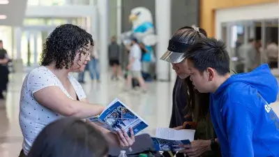 People line up to attend Wake Tech's Spring 2026 Open House.