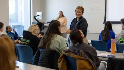 Spring Semester Begins with Enrollment Surge, Wake Tech President Dr. Scott Ralls Scott Northern Wake Campus greets students