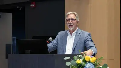 Wake Tech President Dr. Scott Ralls speaks at the annual Student Leadership and Torch Award ceremony.