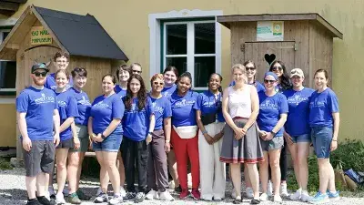 Wake Tech students and instructors pose for a photo during a 2024 Study Abroad trip to Austria.