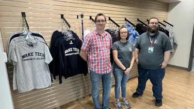 Wake Tech staff welcome prospective students to an Open House at Wake Tech East.