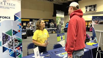 Wake Tech staff and prospective students interact at Open House