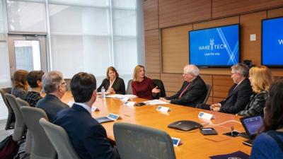 Incoming Wake Tech President Tours Perry Health Sciences Campus 