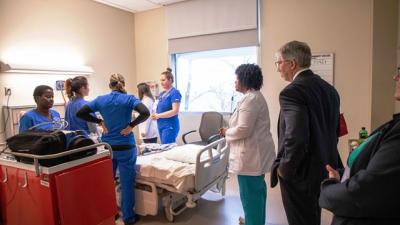 Incoming Wake Tech President Tours Perry Health Sciences Campus 