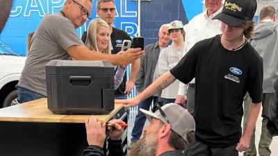 Jeffrey Johnson, Wake Tech student and Charles Sanville, The Humble Mechanic