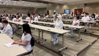 Wake Tech Holds In-Person Nursing Pinning Ceremony