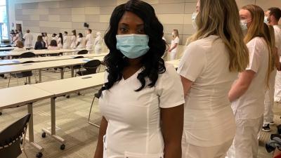 Wake Tech Holds In-Person Nursing Pinning Ceremony