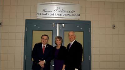 Dr. Stephen Scott, Wake Tech President; Susan & John Alexander